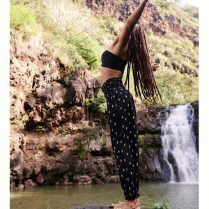 Anthropologie Black Wide Leg Pants